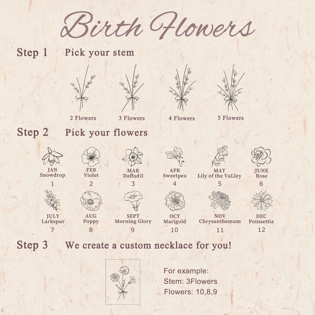 Square Build Your Own Bouquet Photo Locket Necklace