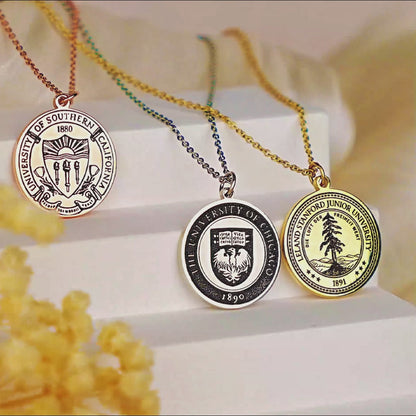 Personalized College Logo Graduation Necklace