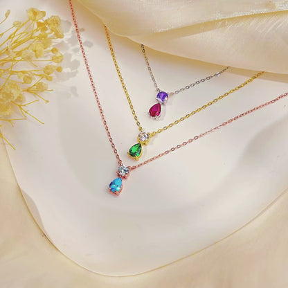 Birthstone Teardrop Necklace