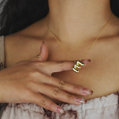 Bubble Balloon Letter Necklace