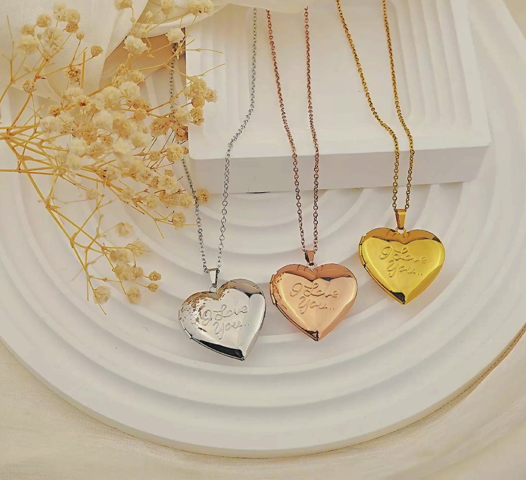 I Love You Heart Photo Locket