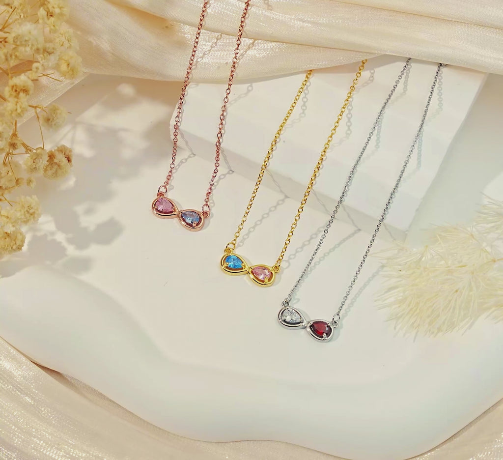 Birthstone Infinity Necklace