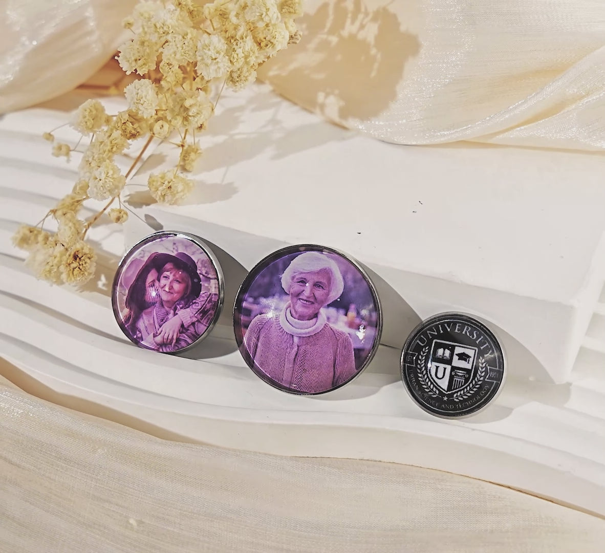 Custom Round Photo Pin