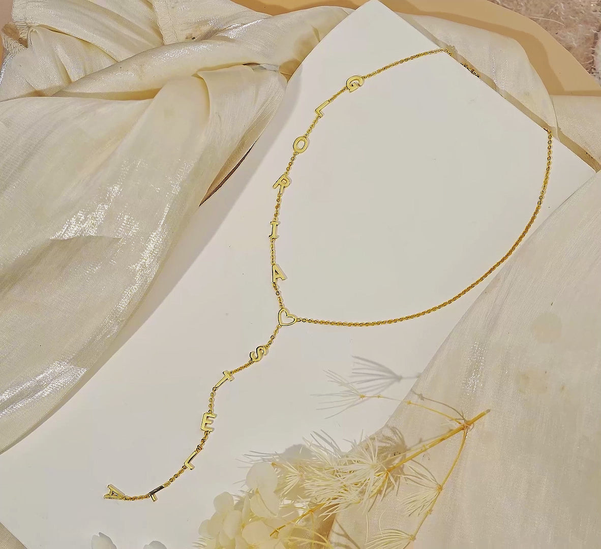 Custom Lariat Name Necklace