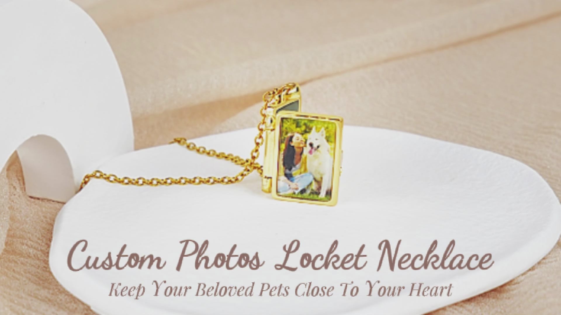 Photo Locket Book-Style Necklace