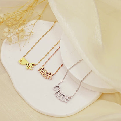 18k Gold Plated Letter Charm Necklace