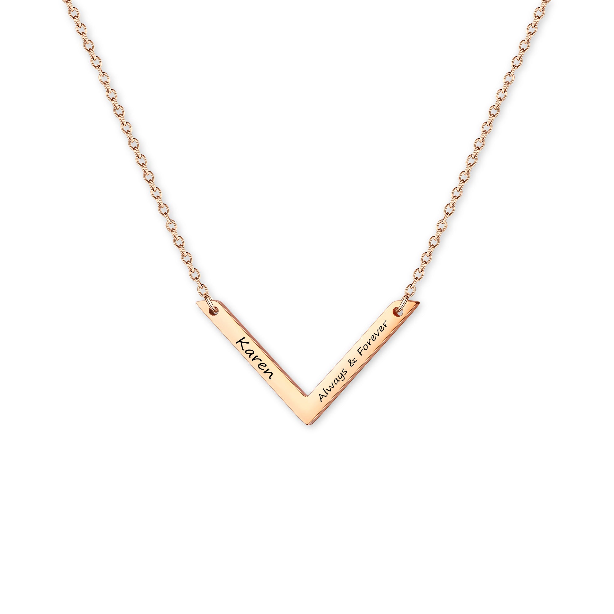 Custom V Bar Necklace