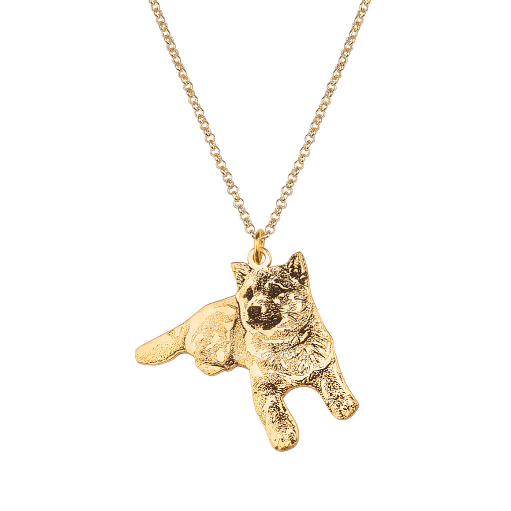 Custom Pet Portrait Sterling Silver Necklace