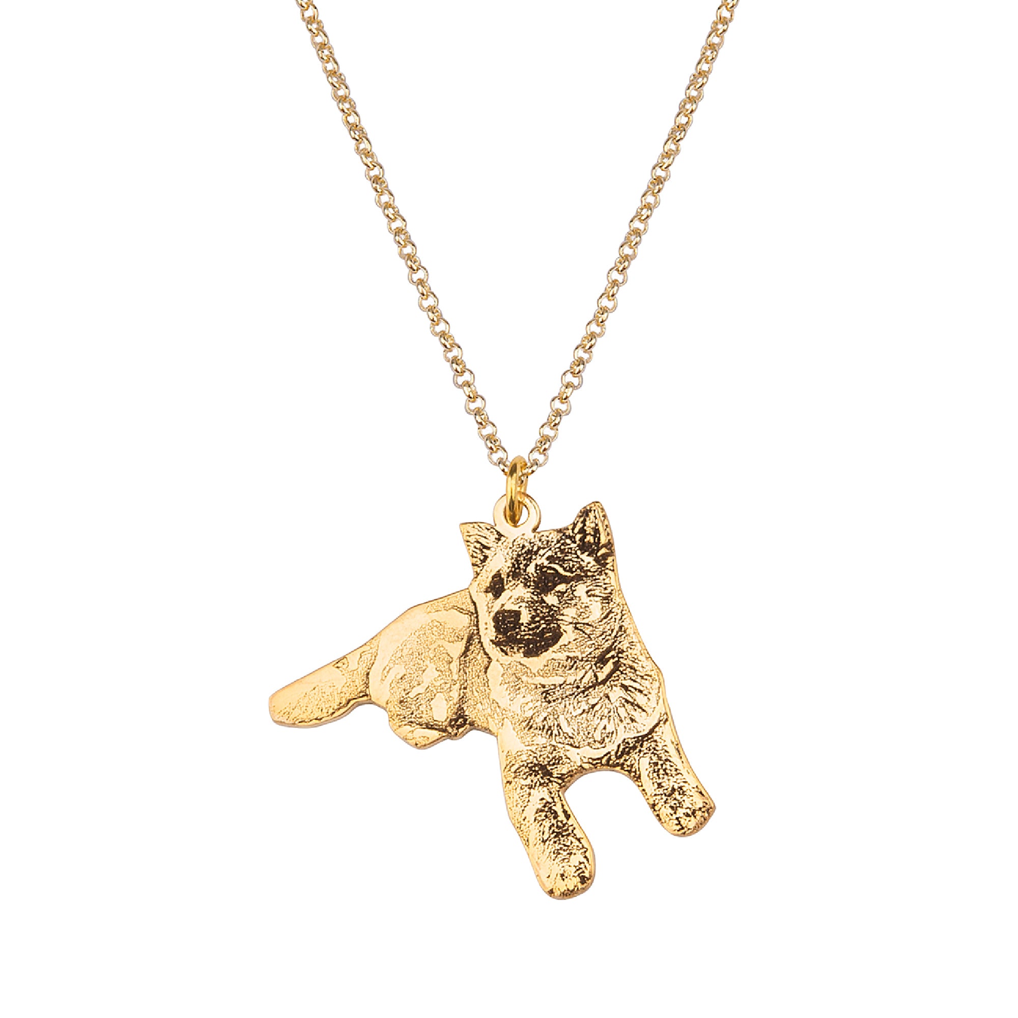 Custom Pet Portrait Sterling Silver Necklace
