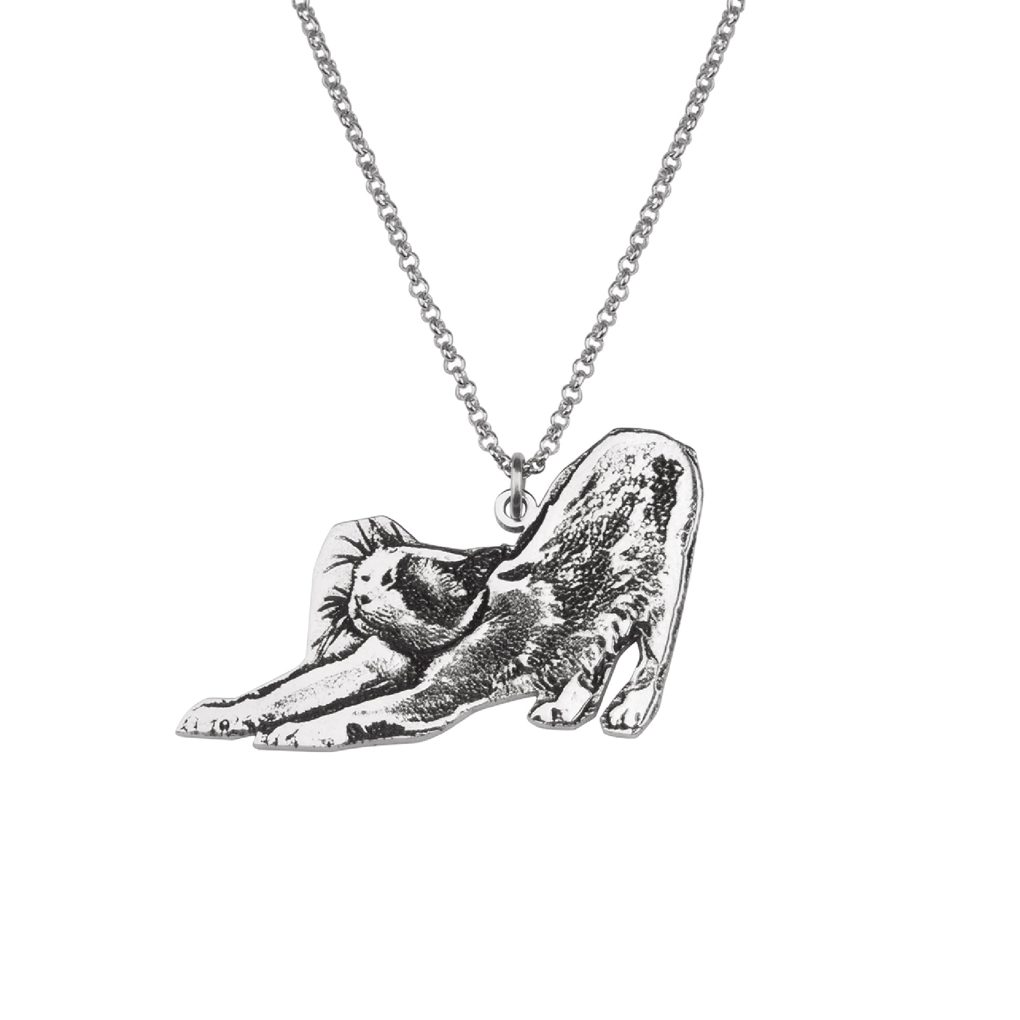 Custom Pet Portrait Sterling Silver Necklace