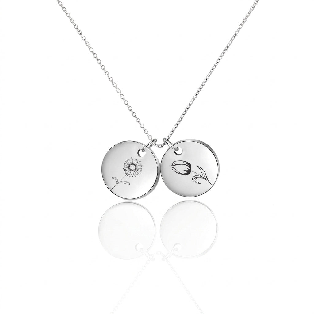 Birth Flower Charm Necklace