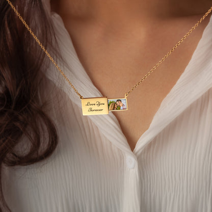 Personalized Couple's Hidden Photo Locket Necklace