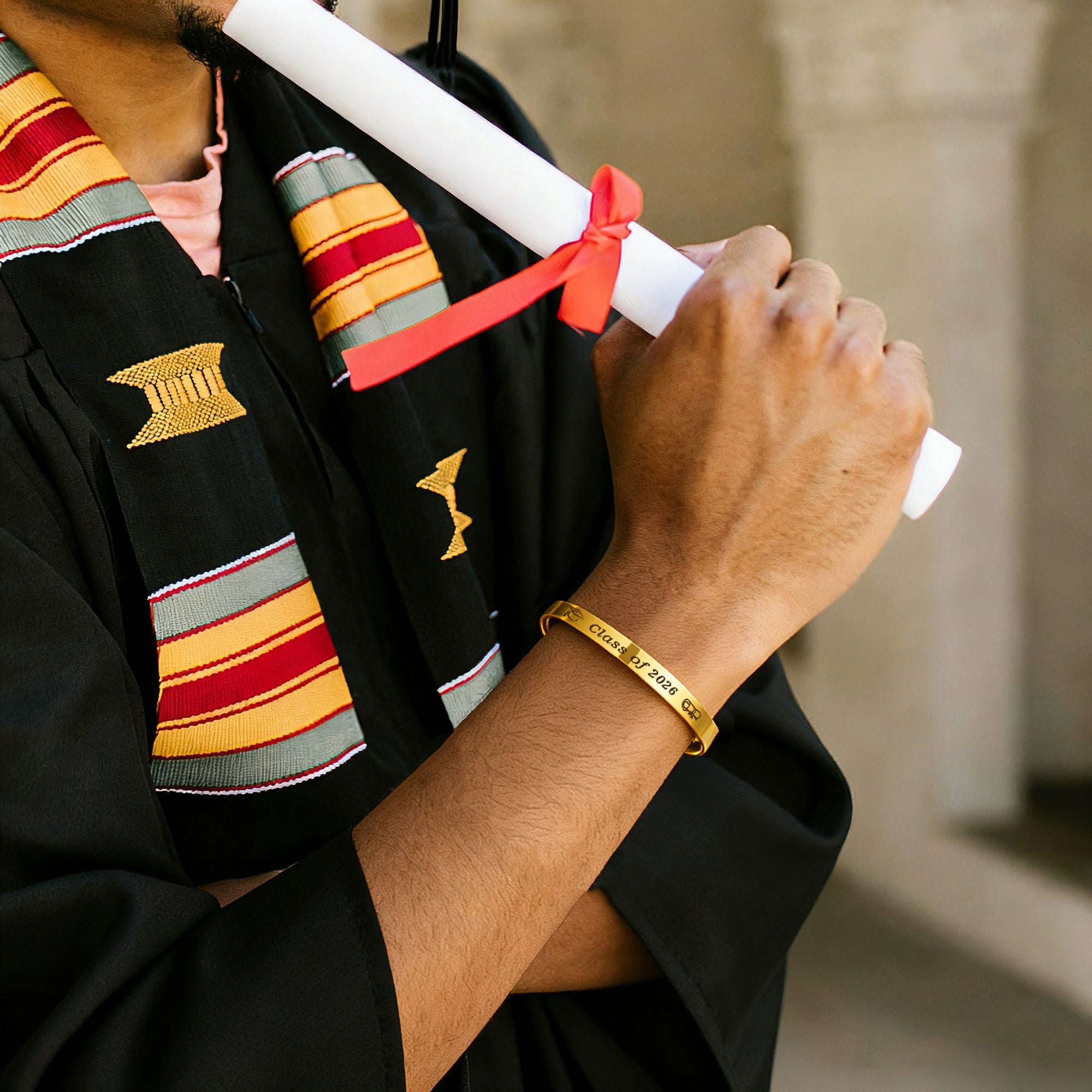 Dainty Graduation Cuff Bangle