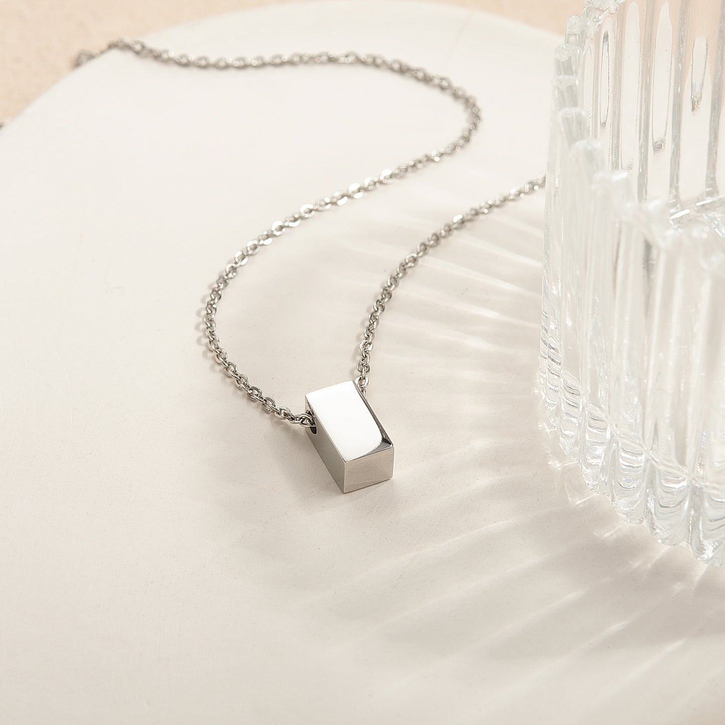 I Love Mom Cube Necklace Gift Set