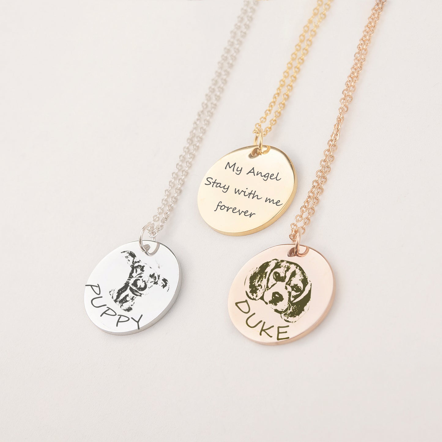 Round Pet Portrait Necklace