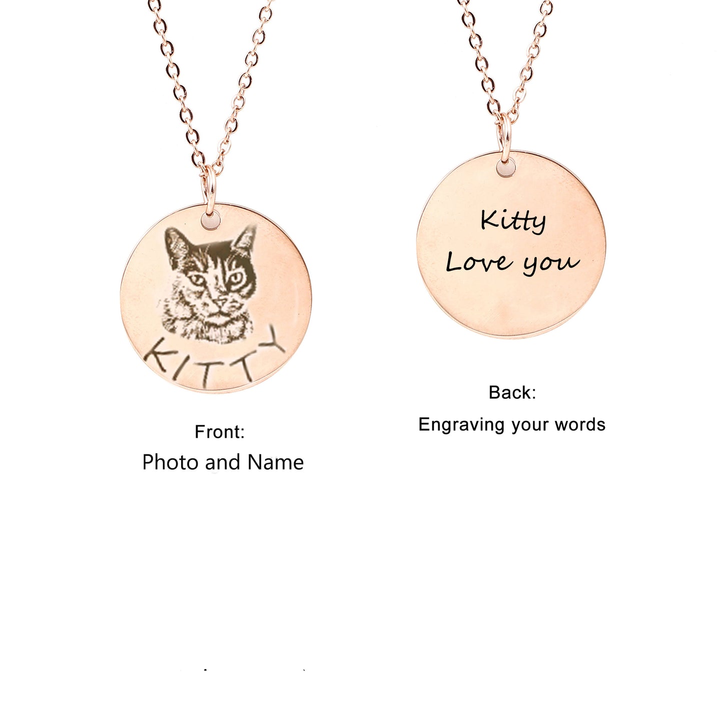 Round Pet Portrait Necklace