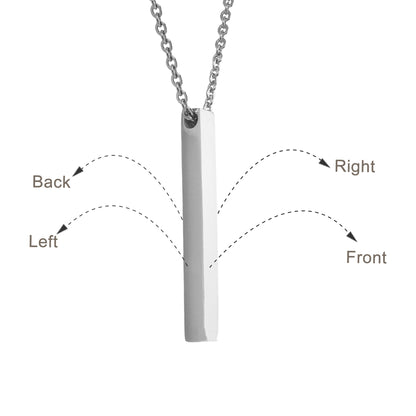 Custom Vertical Bar Necklace