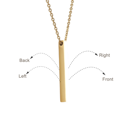 Custom Vertical Bar Necklace