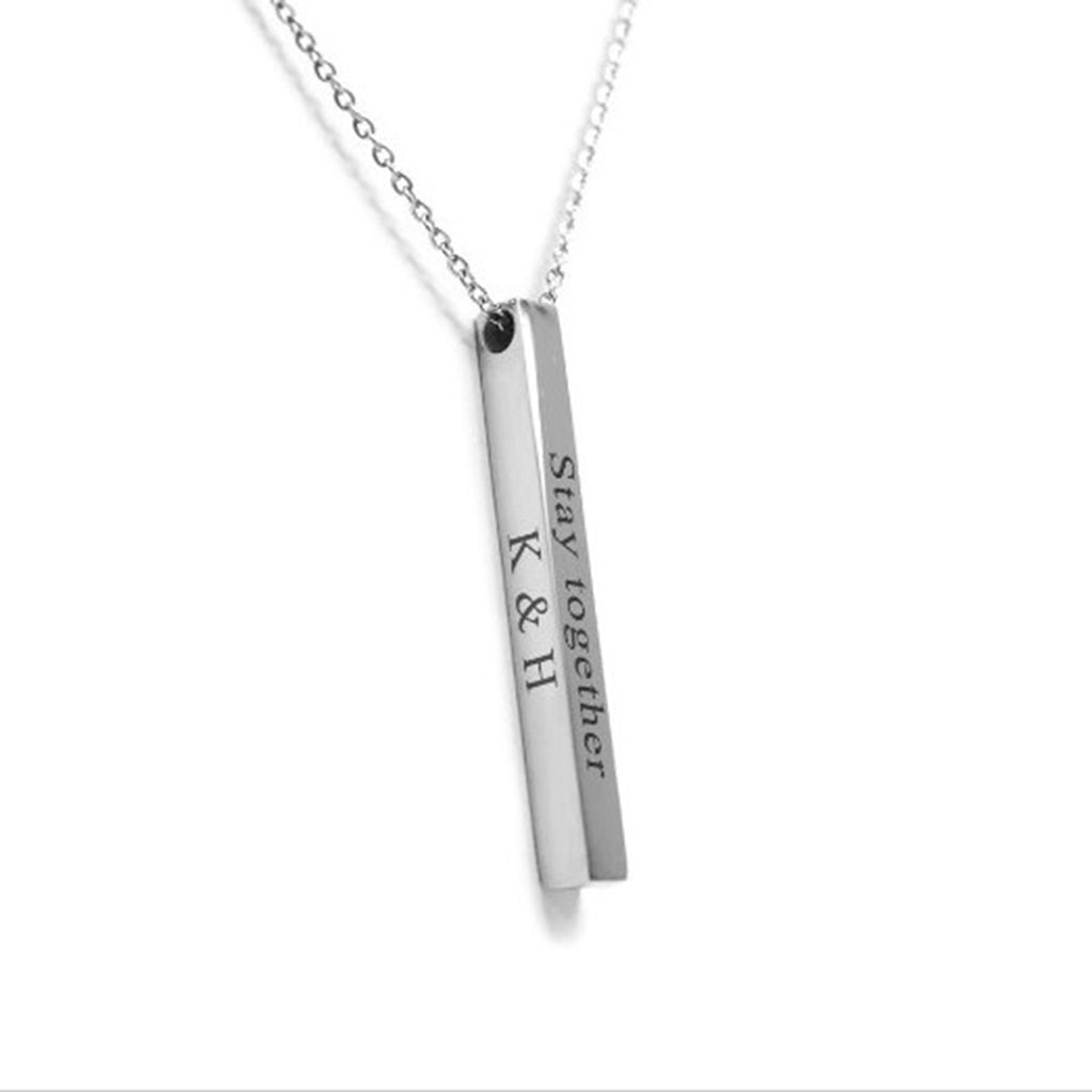 Custom 4 Sided Bar Necklace
