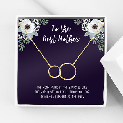 "To the Best Mother" Card and Infinity Necklace