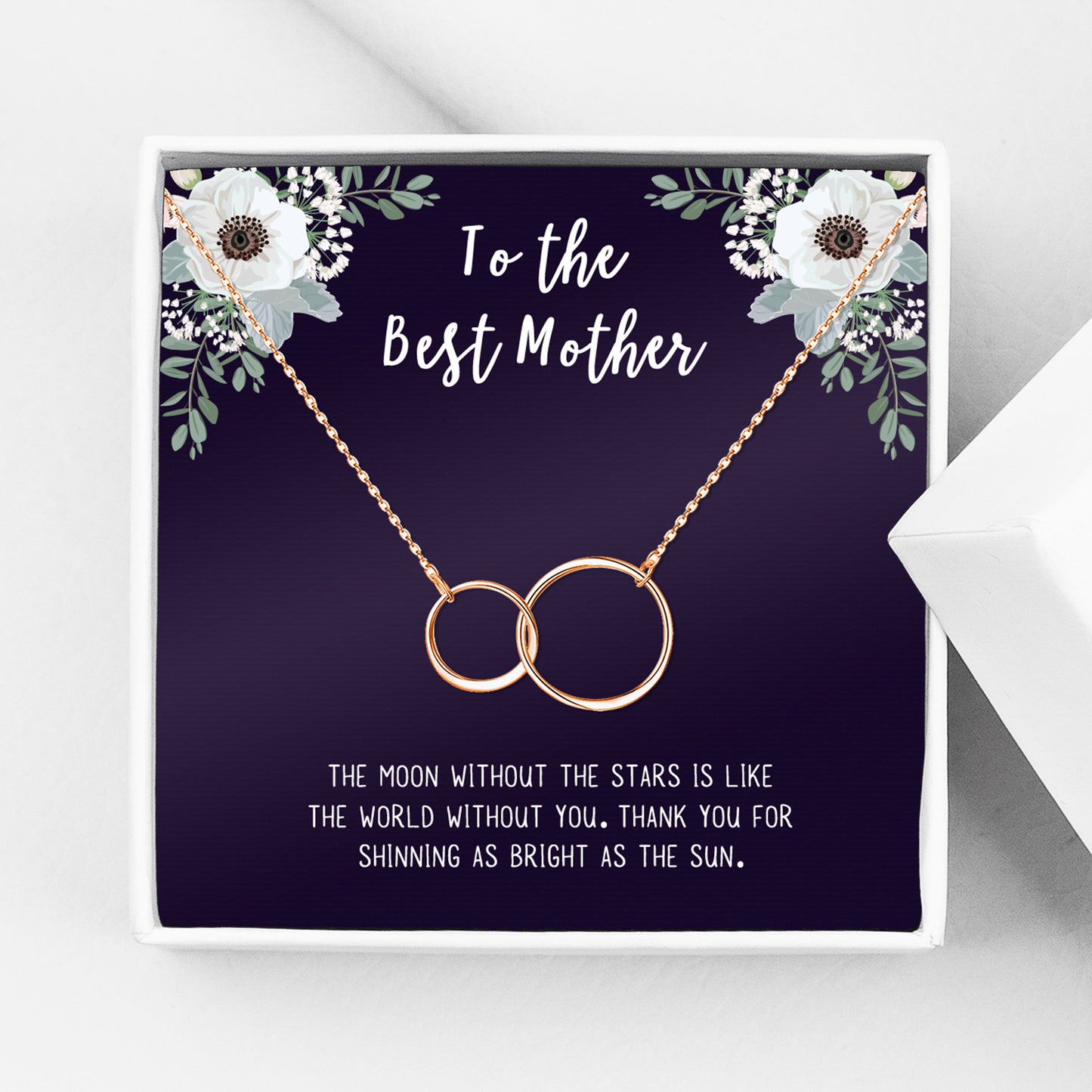 "To the Best Mother" Card and Infinity Necklace