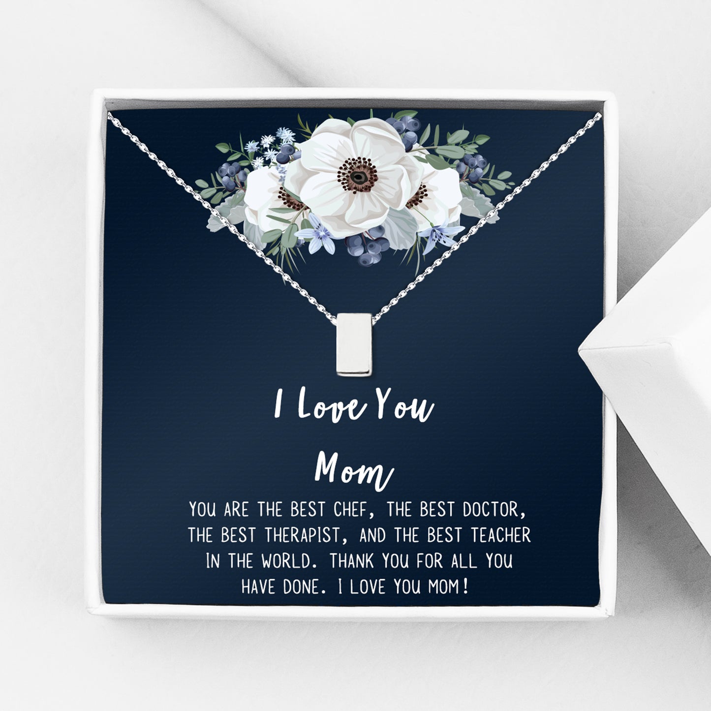 Mom Christmas Gift from Daughter and Son, Custom Name I Love You Mom Christmas New Year Gifts for Mom