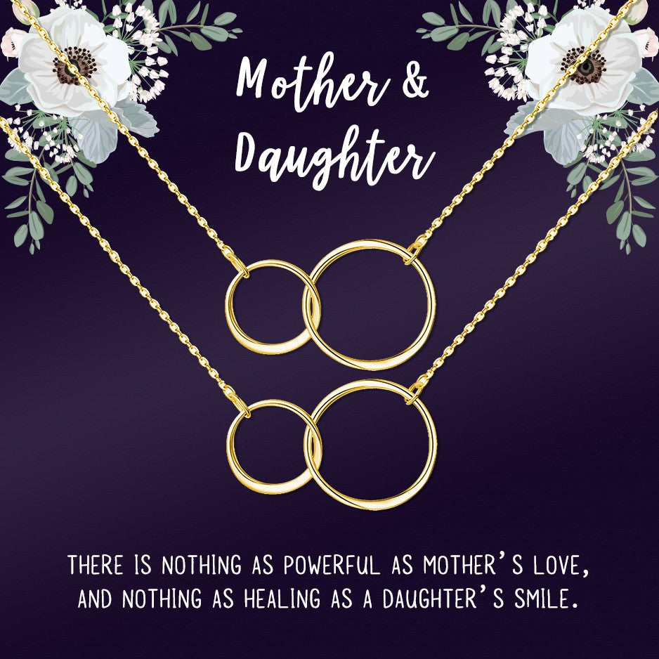 Mother & Daughter Matching Infinity Rings Necklace