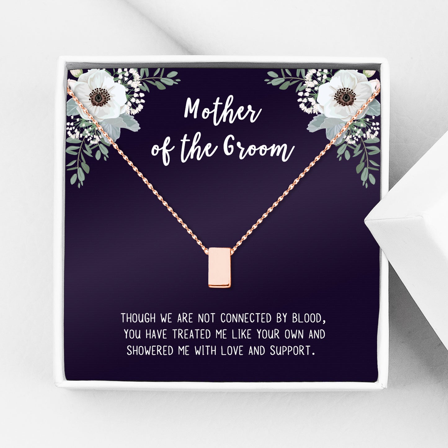 Mother of the Groom  - Cube Necklace