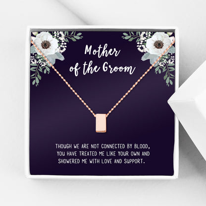 Mother of the Groom  - Cube Necklace