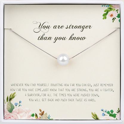 You are Stronger Inspirational Gift Necklace for BFF, Encouragement Gift for Soul Sister