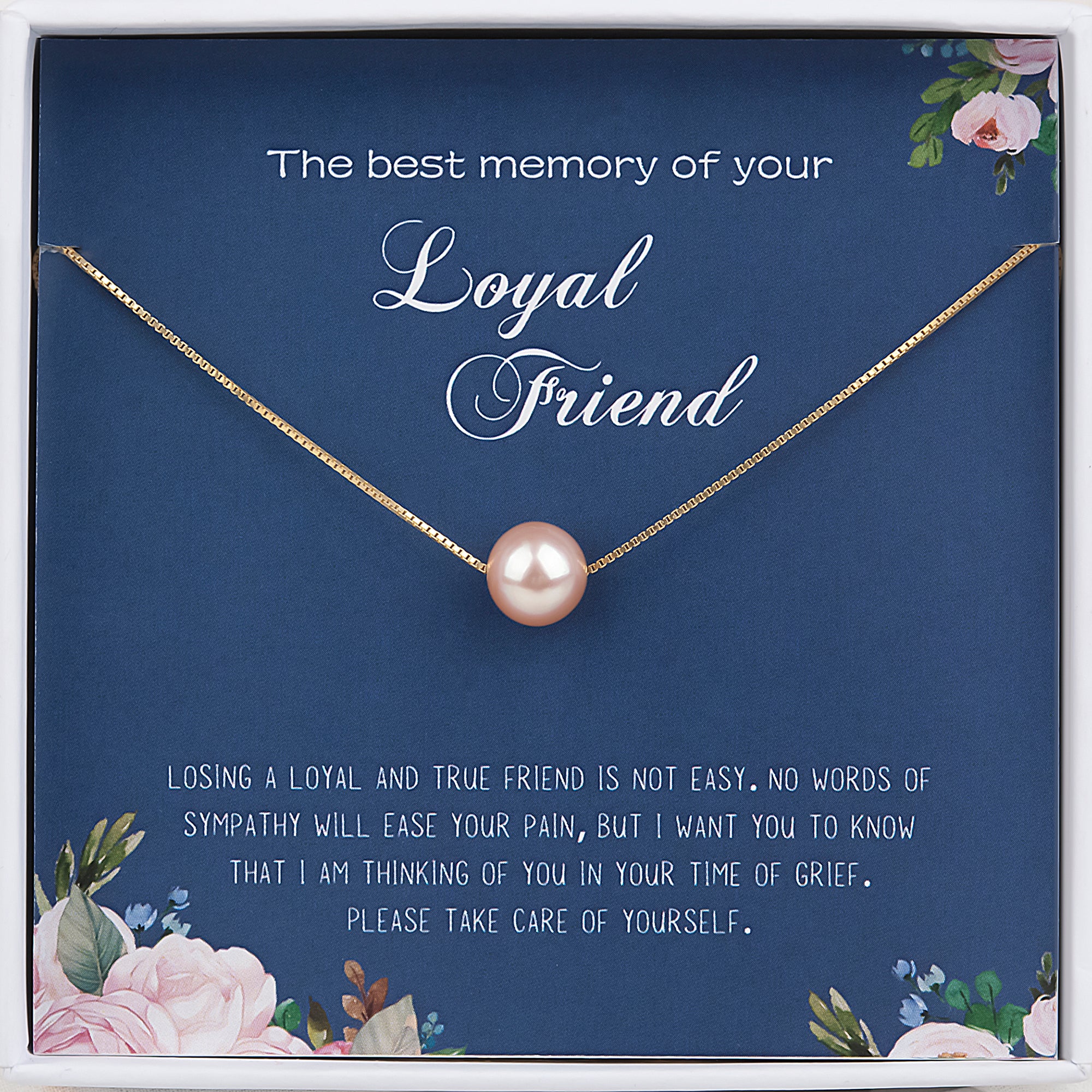The Best Memory of a Loyal Friend Pearl Necklace Jewelry Gift Set
