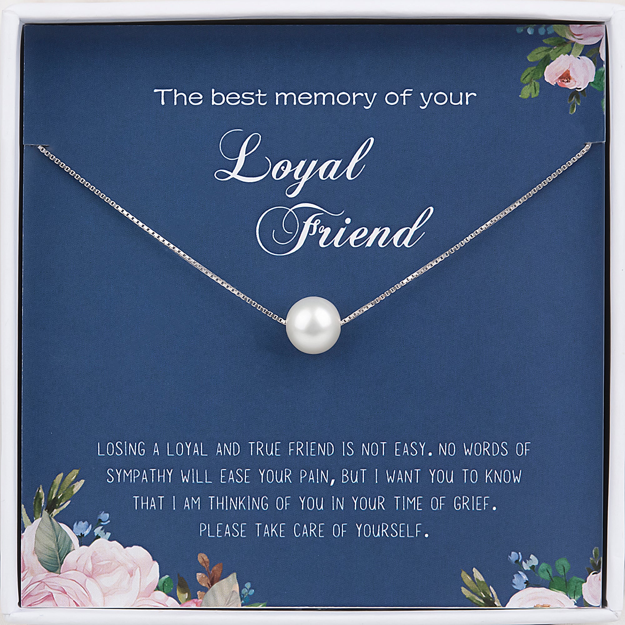 The Best Memory of a Loyal Friend Pearl Necklace Jewelry Gift Set