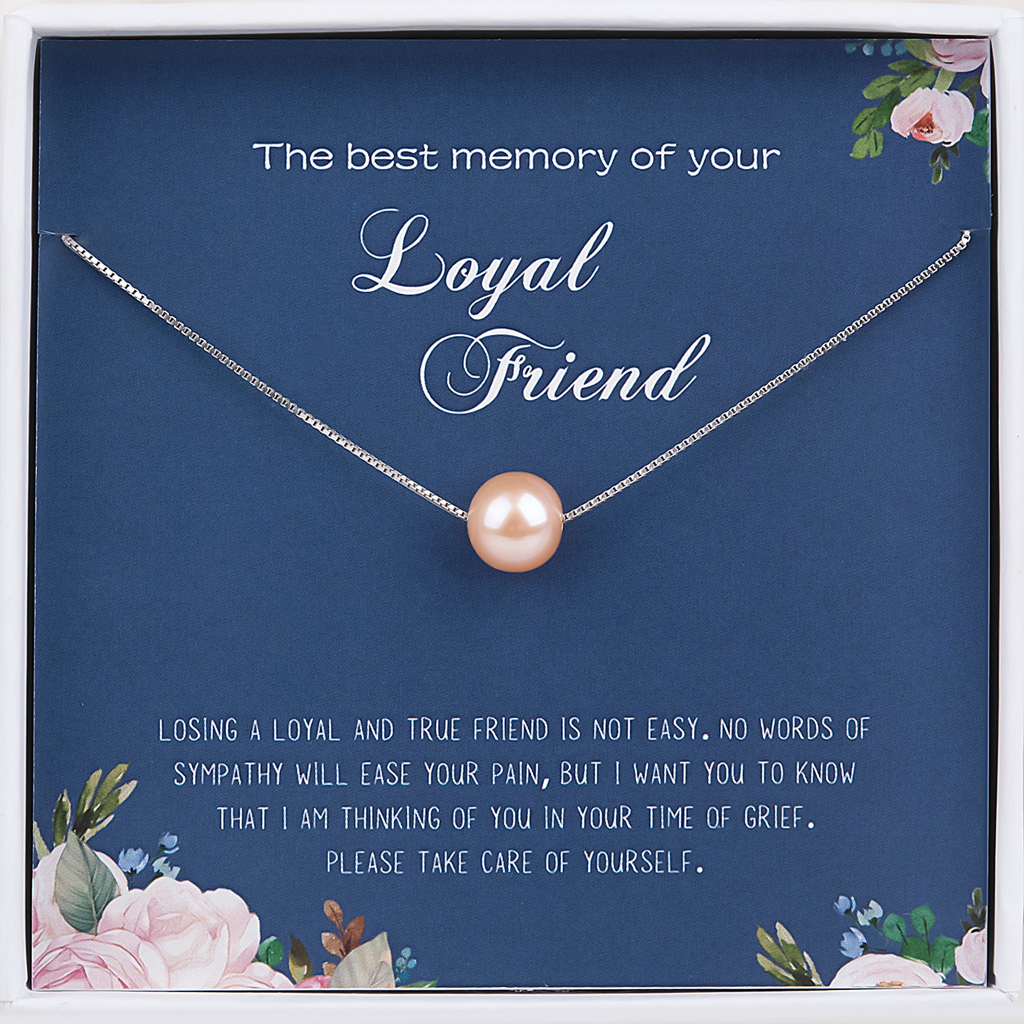 The Best Memory of a Loyal Friend Pearl Necklace Jewelry Gift Set