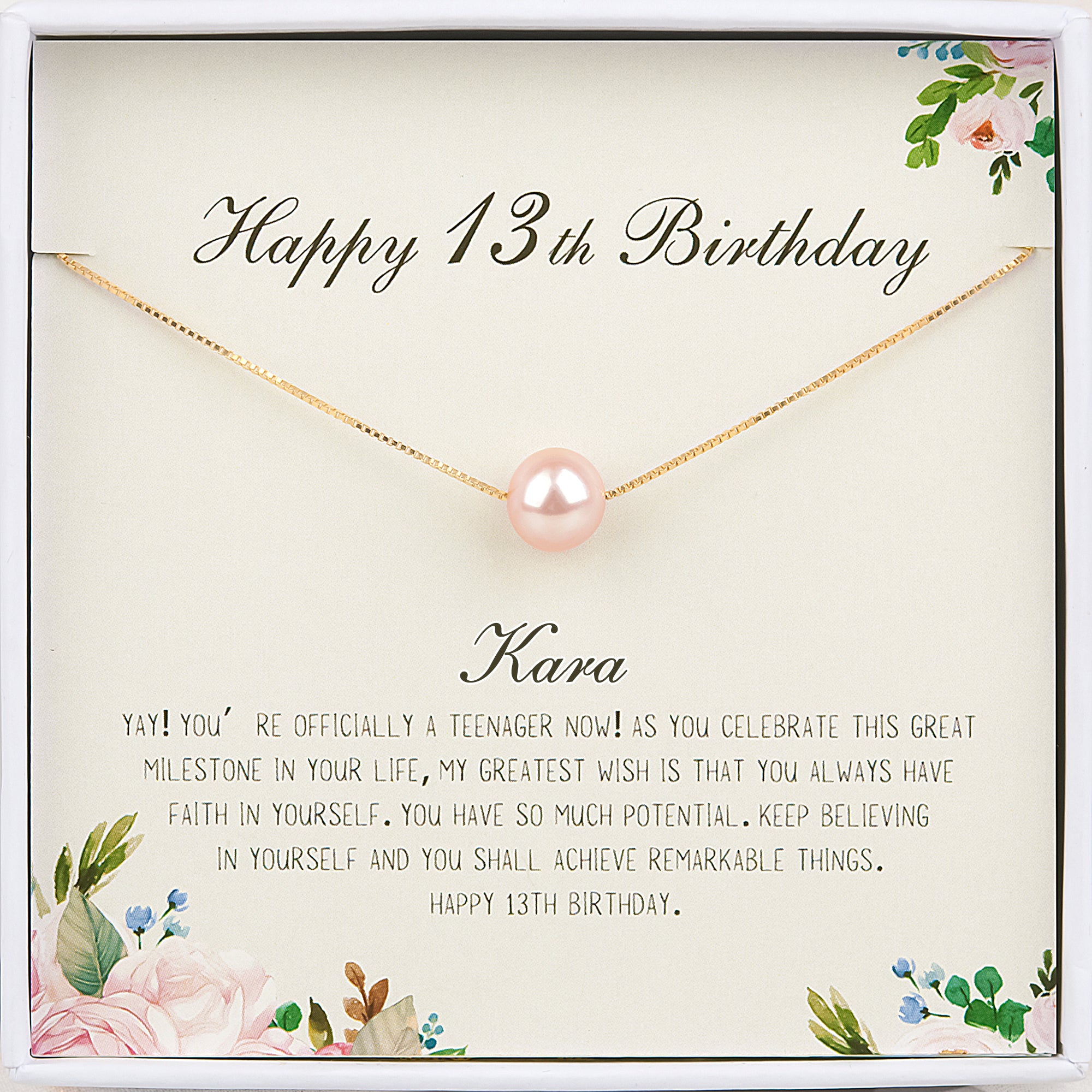 13th Birthday Gift Girl, 13th Birthday Gift, 13 Teenager , Thirteenth Birthday Necklace, Gift for 13 Year Old Girl Gifts, Teen Birthday Gift