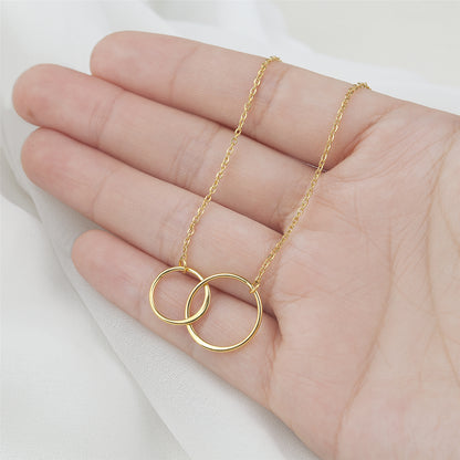 Merry Christmas Card and Infinity Rings Necklace Gift Set