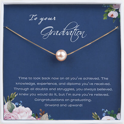 "To Your Graduation" Card and Pearl Necklace