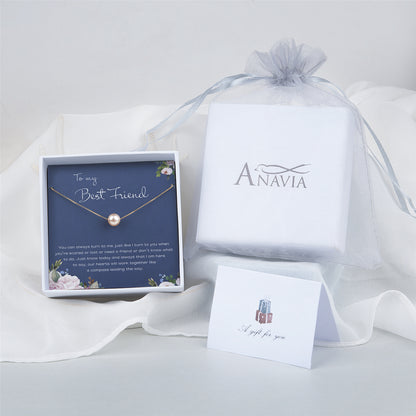 "To My Best Friend" Card and Pearl Necklace