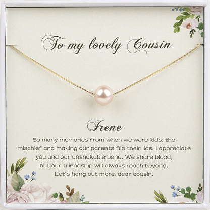 To My Lovely Cousin Card and Freshwater Pearl Necklace Gift Set