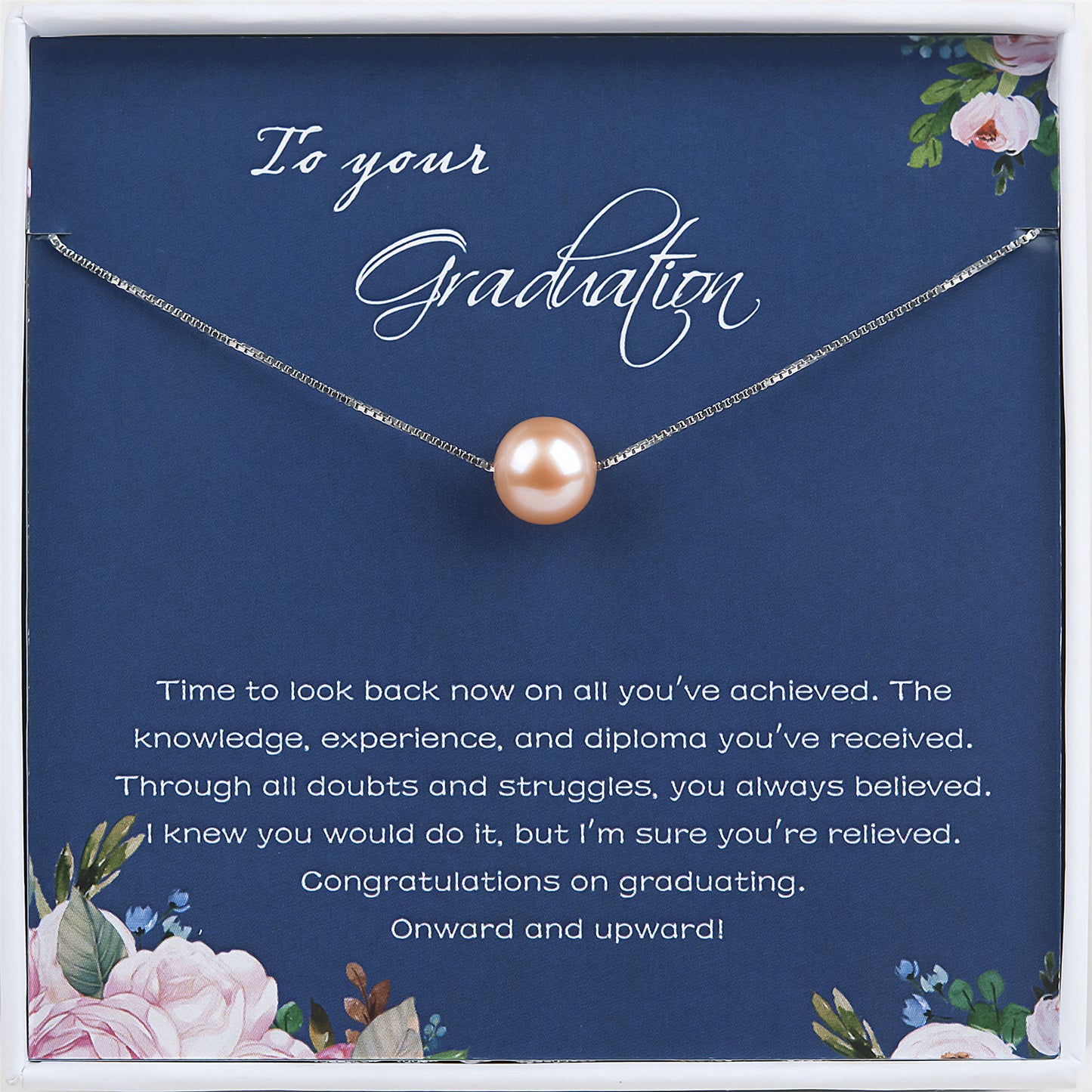 "To Your Graduation" Card and Pearl Necklace