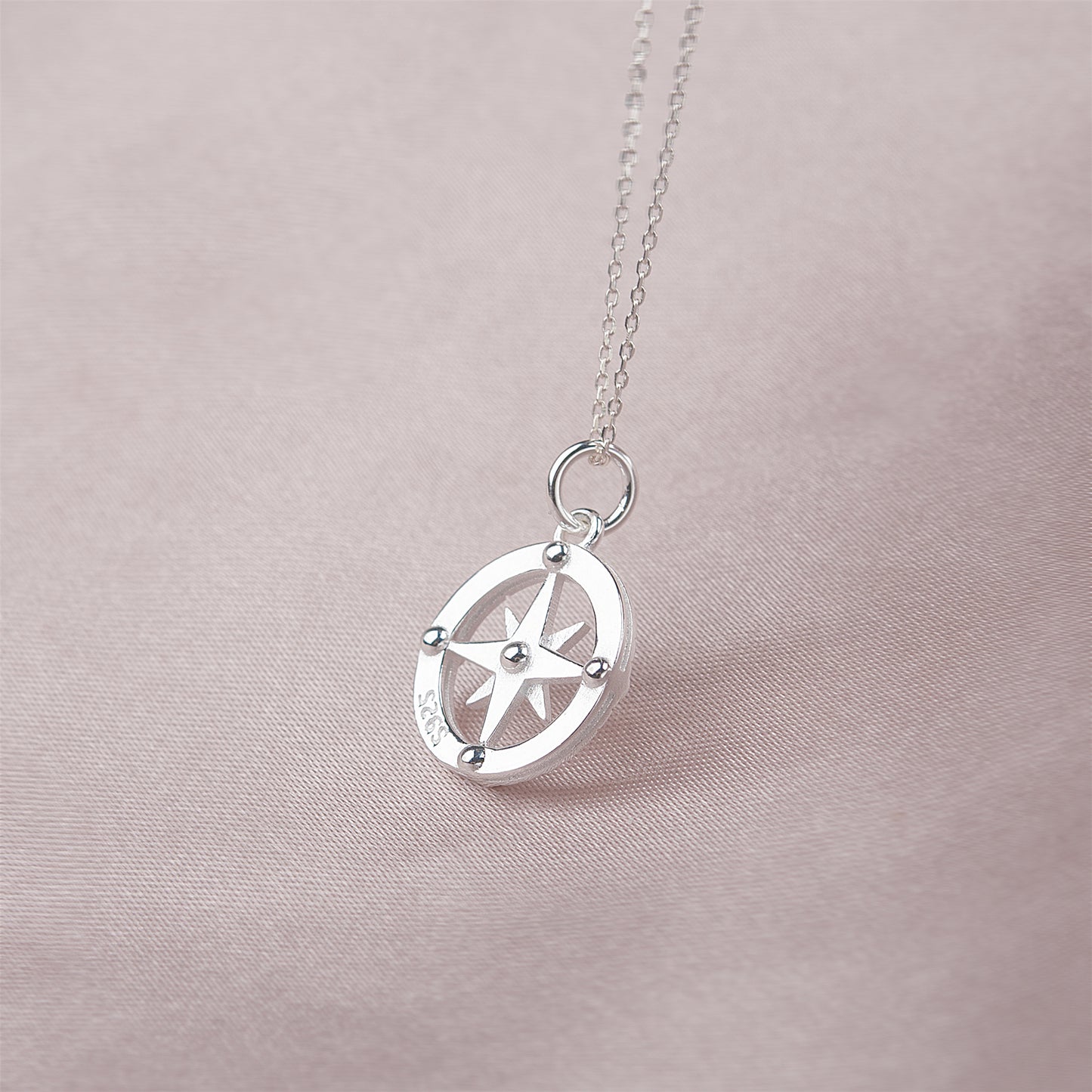 "Begin A New Journey" Card and Sterling Silver Compass Necklace