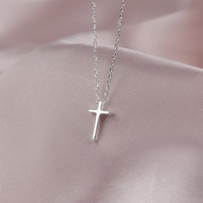 "Merry Christmas" Card and Sterling Silver Cross Necklace