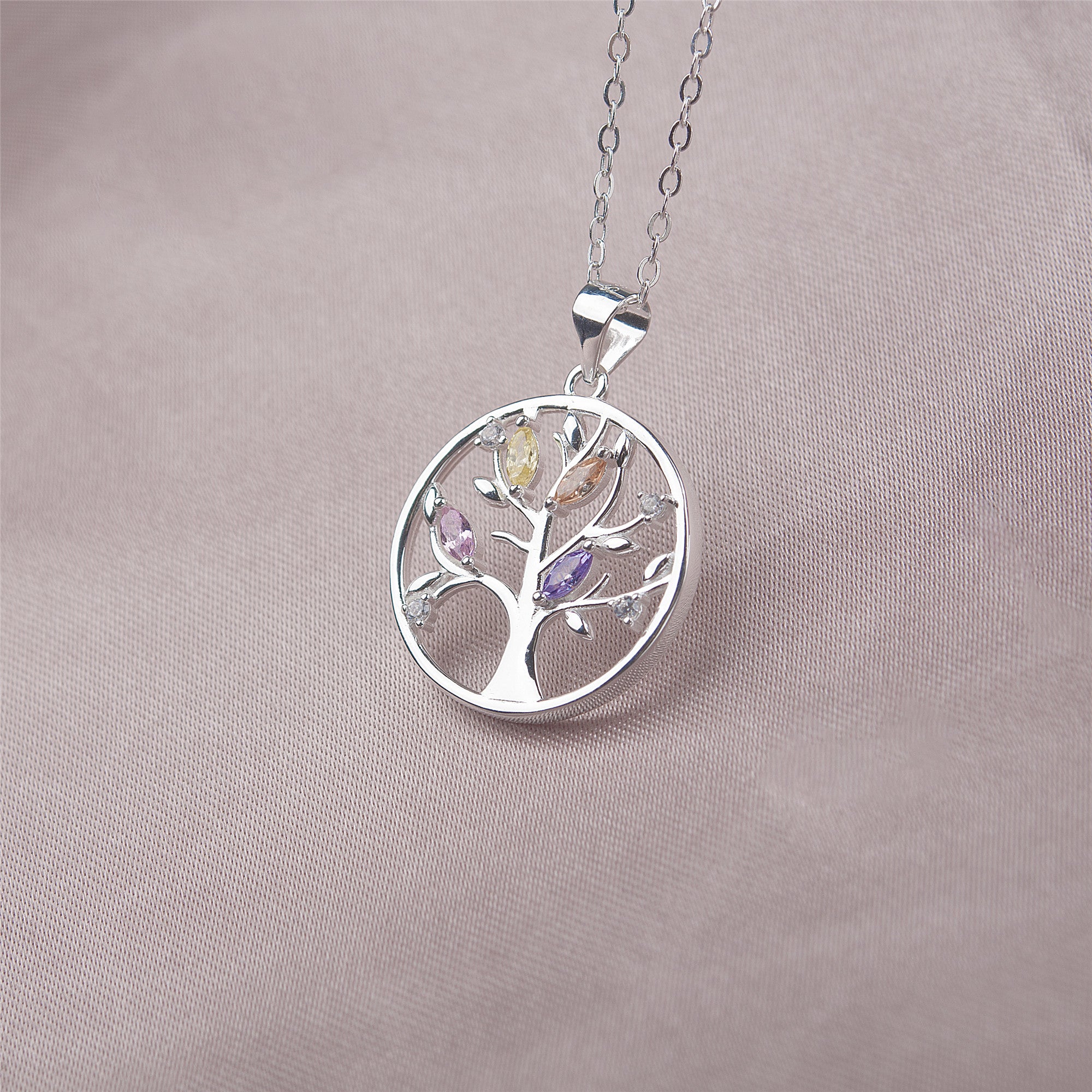 "To my Dear Mother in Law" Card and Crystal Tree of Life Necklace
