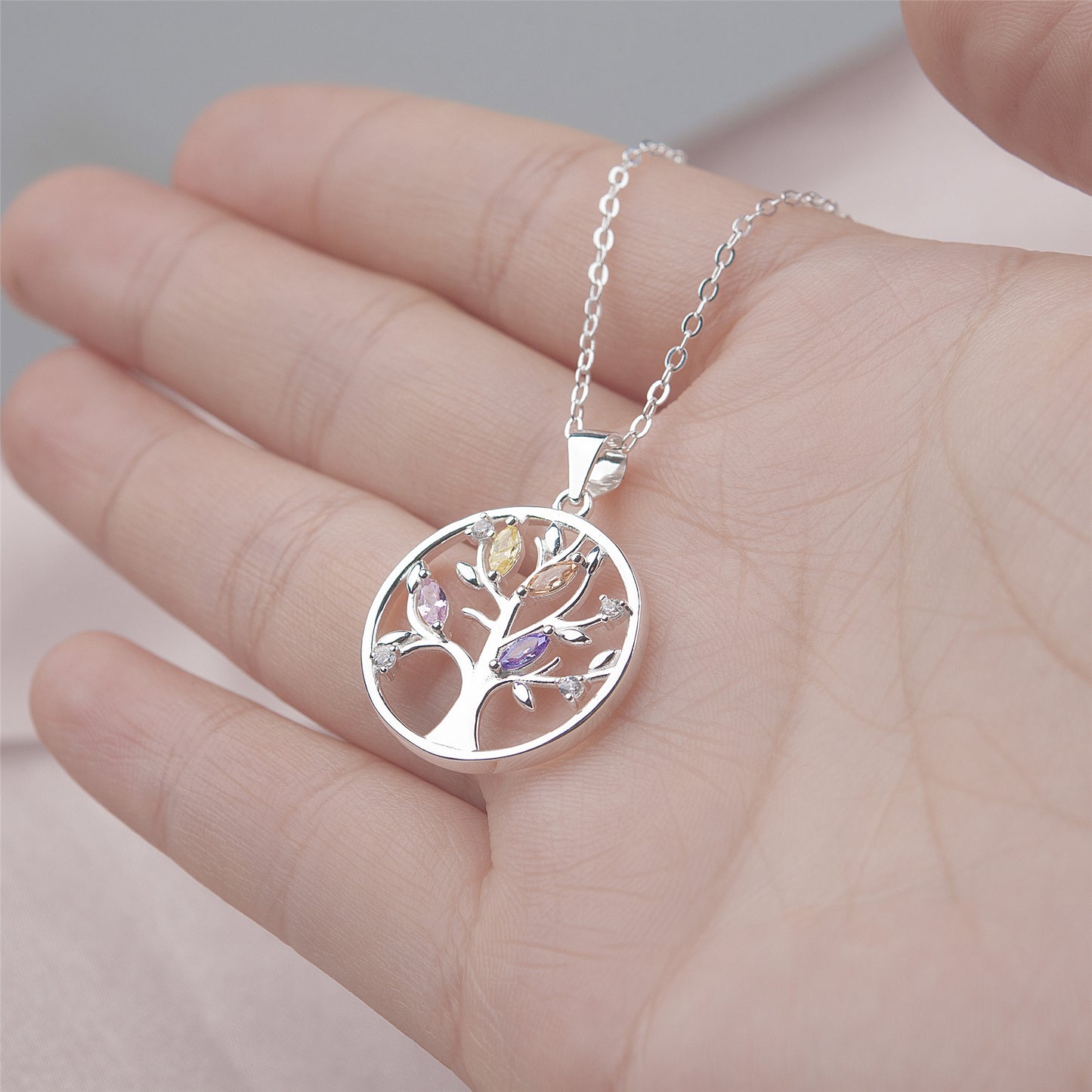 "To my Dear Mother in Law" Card and Crystal Tree of Life Necklace