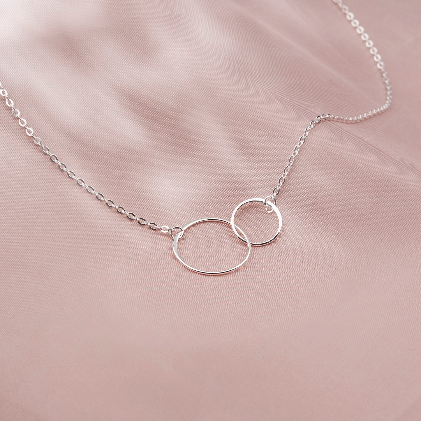 Mother and Daughter Card and Sterling Silver Infinity Ring Necklace Gift Set