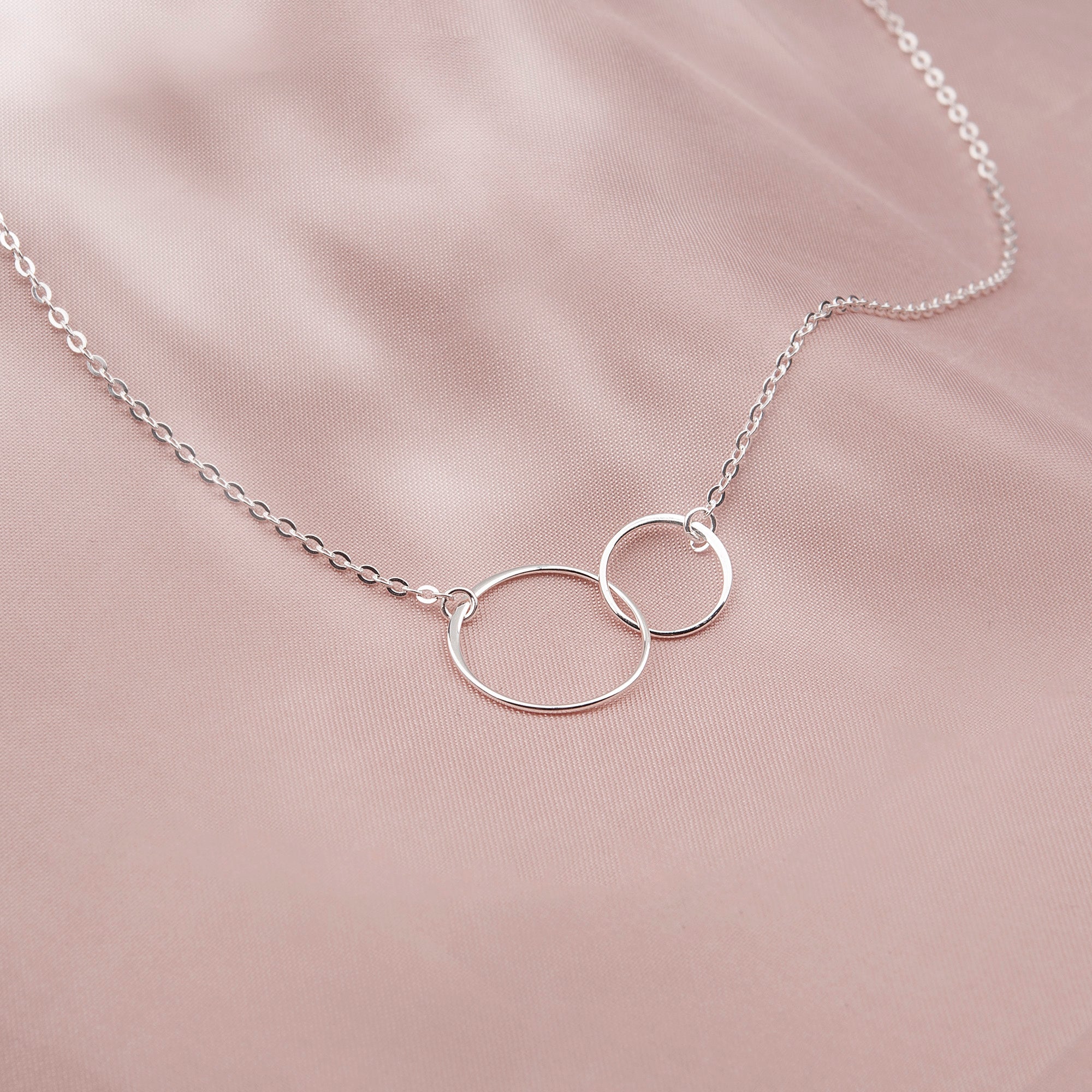 Mother and Daughter Card and Sterling Silver Infinity Ring Necklace Gift Set