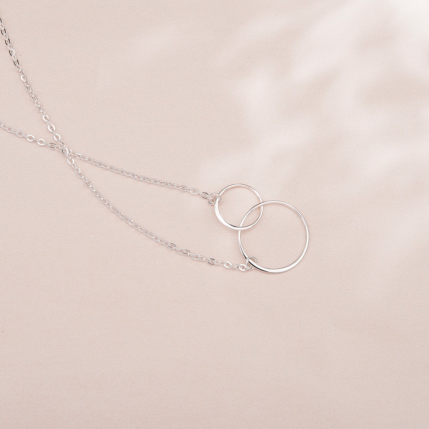 Mother and Daughter Card and Sterling Silver Infinity Ring Necklace Gift Set