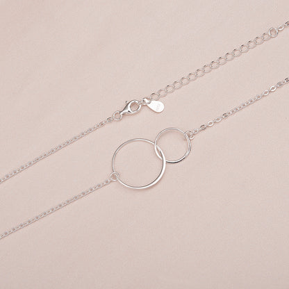 Mother and Daughter Card and Sterling Silver Infinity Ring Necklace Gift Set