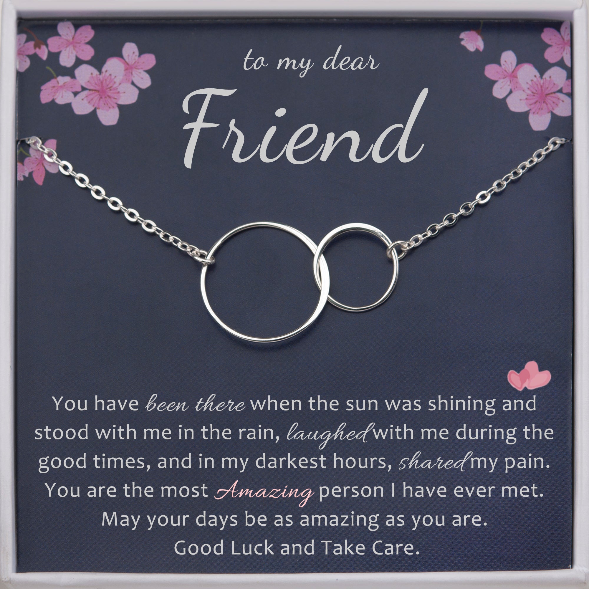 To My Dear Friend Infinity Rings Necklace