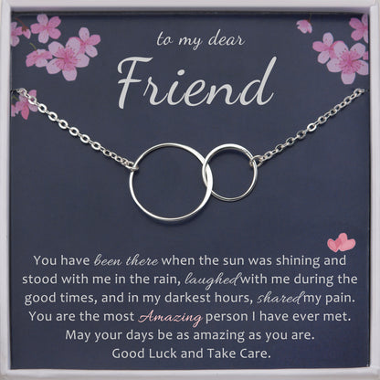 To My Dear Friend Infinity Rings Necklace