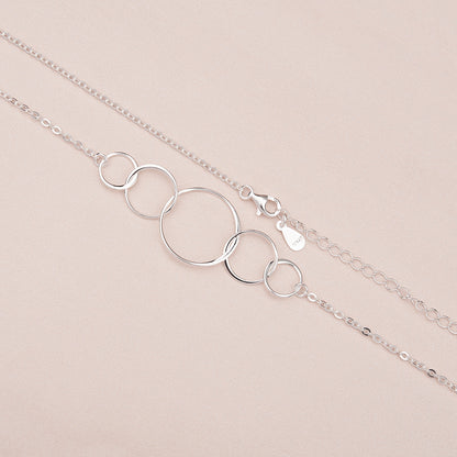 "Happy 50th Birthday" Card and Interlocking Ring Necklace